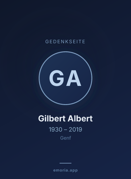 Gedenkportrait von Gilbert Albert