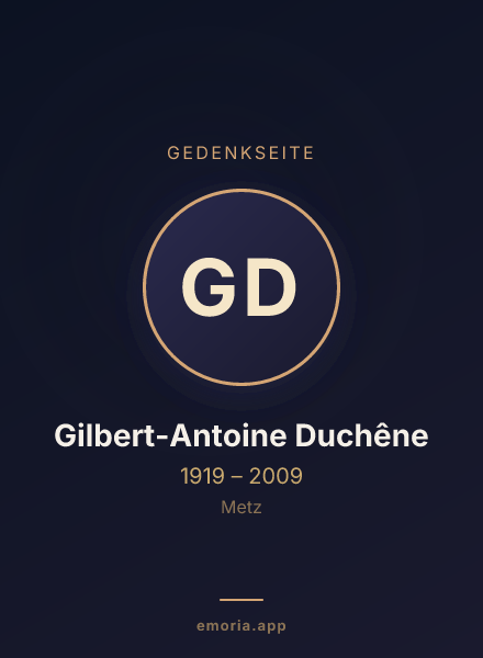 Gedenkportrait von Gilbert-Antoine Duchêne