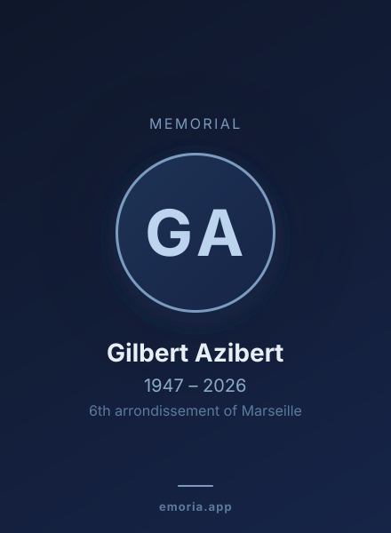 Memorial portrait of Gilbert Azibert
