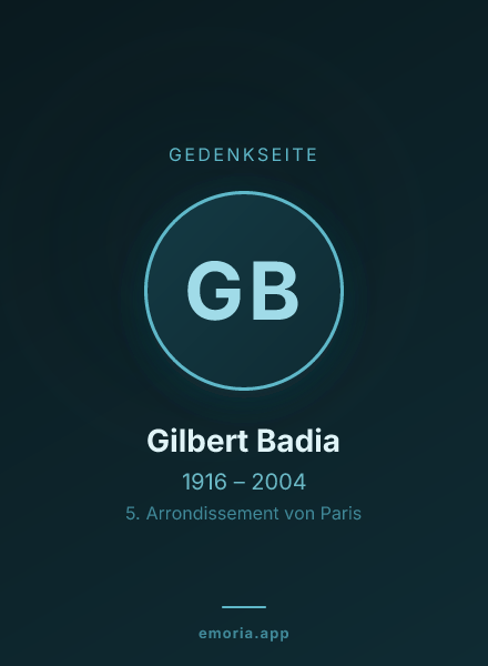 Gedenkportrait von Gilbert Badia
