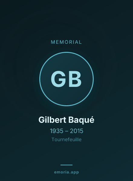 Memorial portrait of Gilbert Baqué