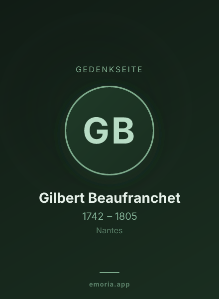 Gedenkportrait von Gilbert Beaufranchet