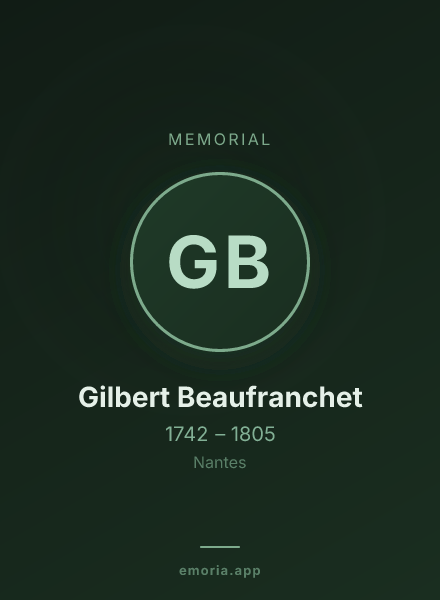 Memorial portrait of Gilbert Beaufranchet