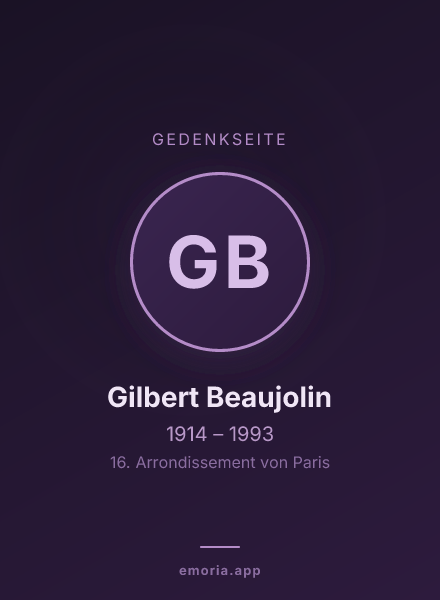 Gedenkportrait von Gilbert Beaujolin