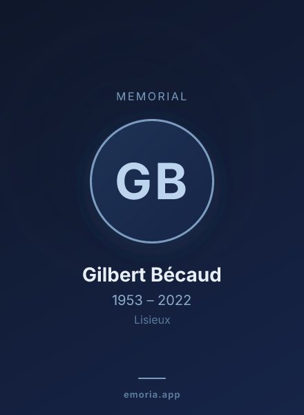 Memorial portrait of Gilbert Bécaud