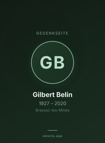 Gedenkportrait von Gilbert Belin