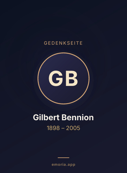 Gedenkportrait von Gilbert Bennion