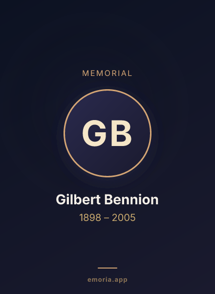 Memorial portrait of Gilbert Bennion