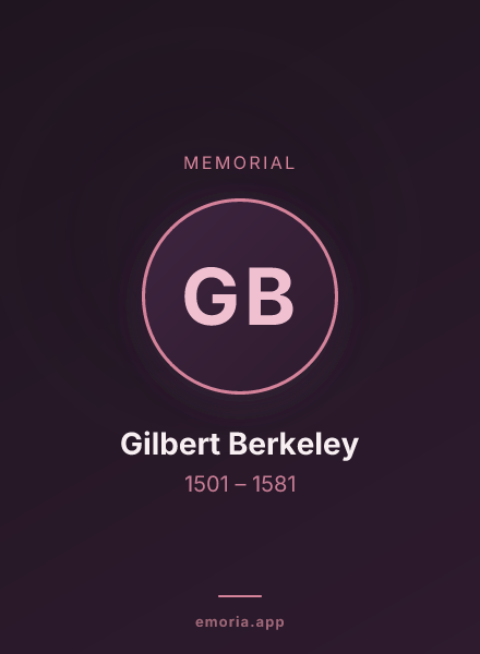Memorial portrait of Gilbert Berkeley