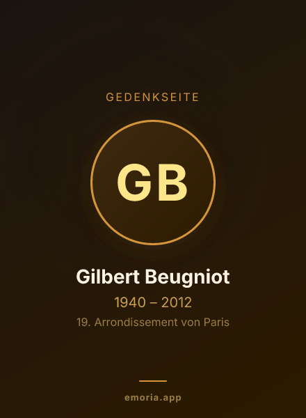 Gedenkportrait von Gilbert Beugniot