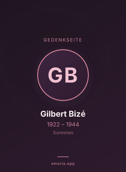 Gedenkportrait von Gilbert Bizé