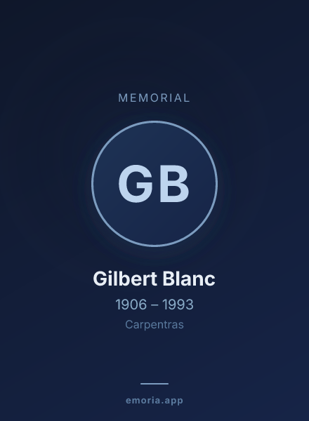 Memorial portrait of Gilbert Blanc