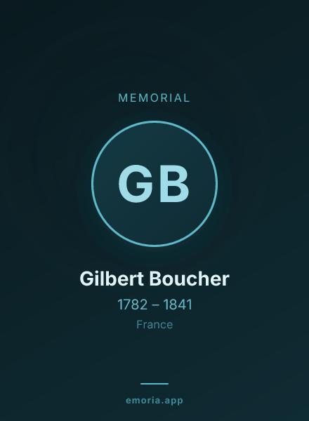 Memorial portrait of Gilbert Boucher