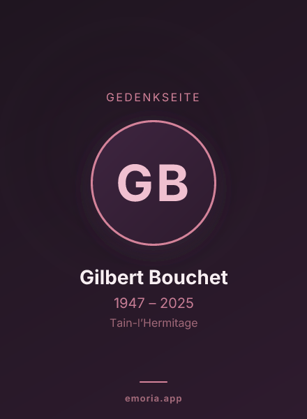 Gedenkportrait von Gilbert Bouchet
