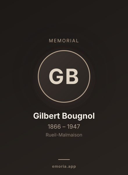 Memorial portrait of Gilbert Bougnol