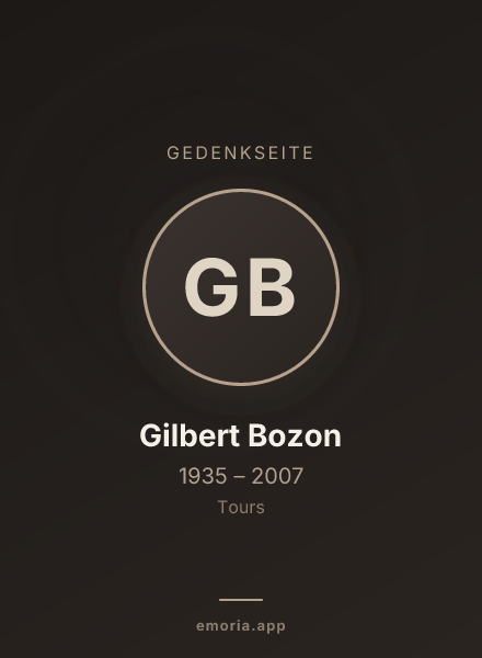 Gedenkportrait von Gilbert Bozon