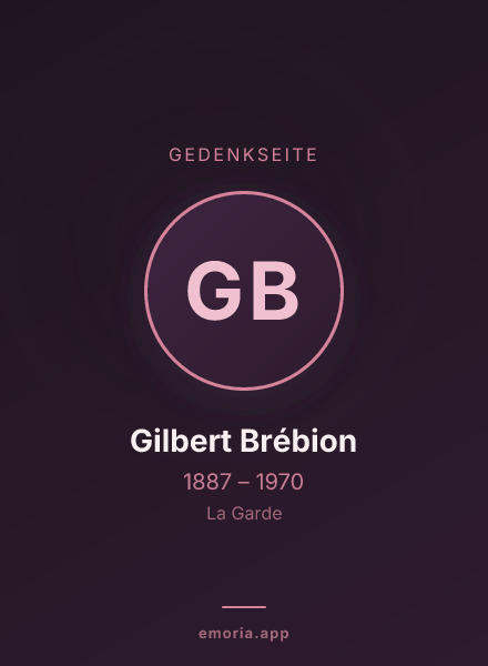 Gedenkportrait von Gilbert Brébion