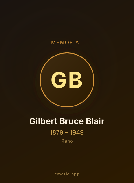Memorial portrait of Gilbert Bruce Blair