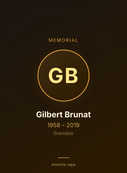 Memorial portrait of Gilbert Brunat