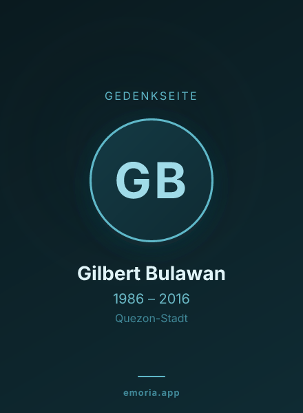Gedenkportrait von Gilbert Bulawan