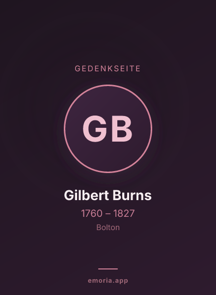 Gedenkportrait von Gilbert Burns