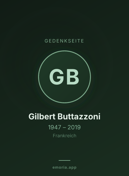 Gedenkportrait von Gilbert Buttazzoni
