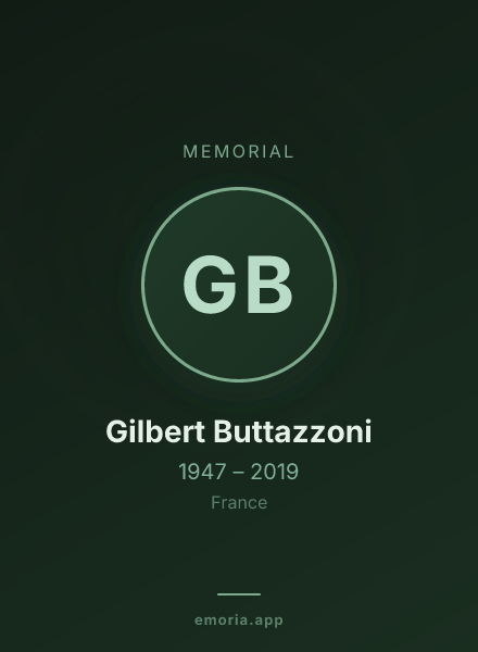 Memorial portrait of Gilbert Buttazzoni