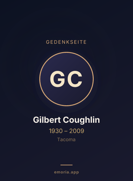 Gedenkportrait von Gilbert Coughlin