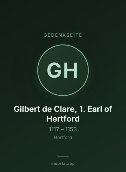 Gedenkportrait von Gilbert de Clare, 1. Earl of Hertford