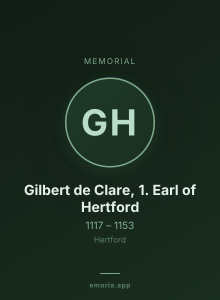 Memorial portrait of Gilbert de Clare, 1. Earl of Hertford