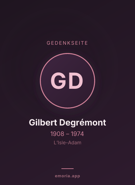 Gedenkportrait von Gilbert Degrémont
