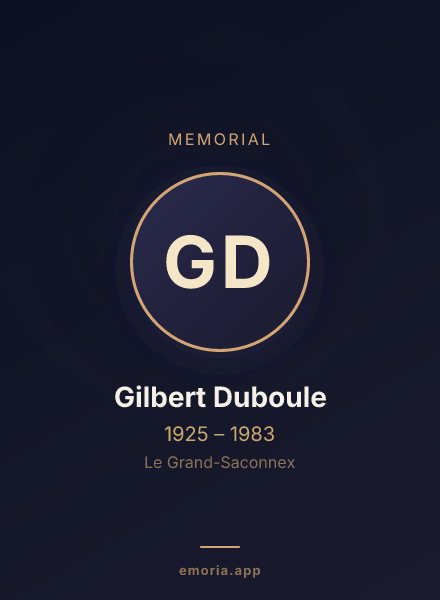 Memorial portrait of Gilbert Duboule