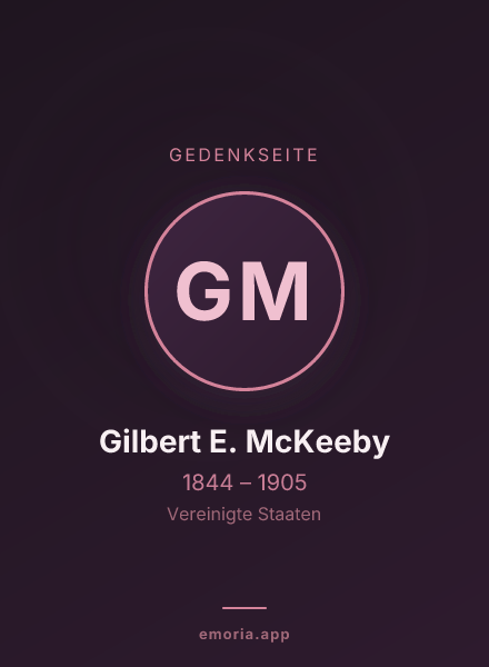 Gedenkportrait von Gilbert E. McKeeby
