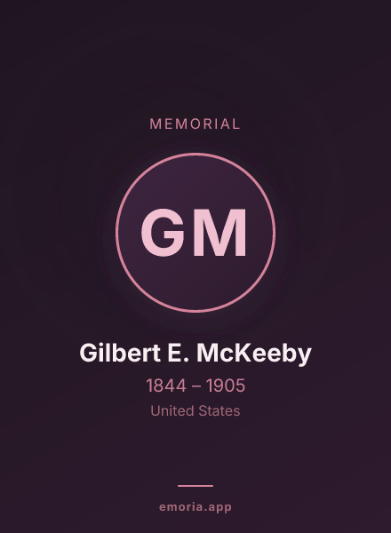 Memorial portrait of Gilbert E. McKeeby