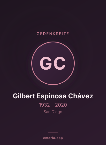 Gedenkportrait von Gilbert Espinosa Chávez