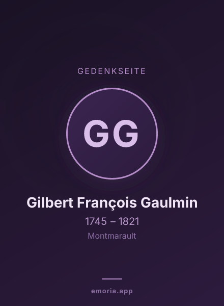 Gedenkportrait von Gilbert François Gaulmin
