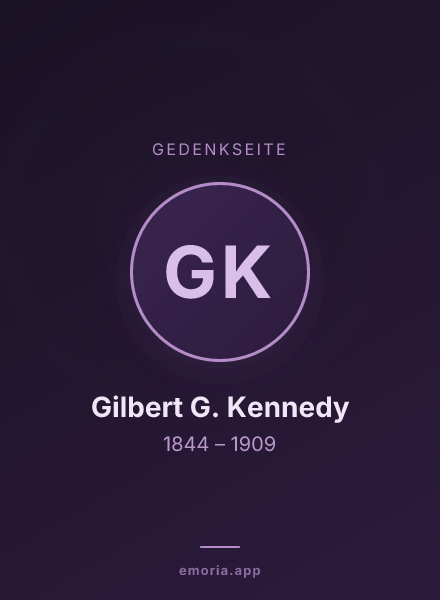 Gedenkportrait von Gilbert G. Kennedy
