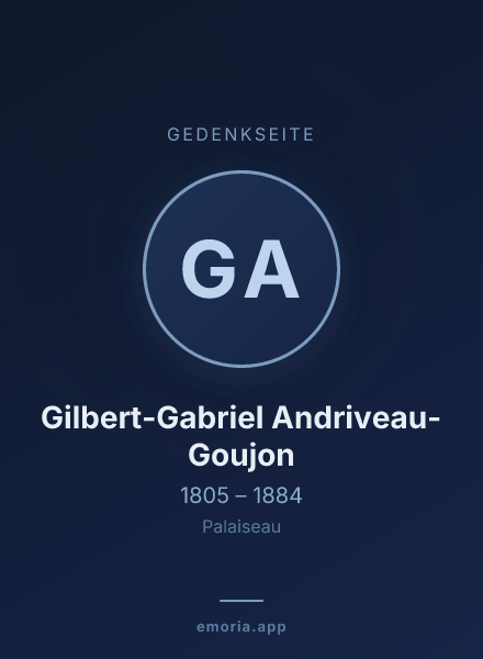 Gedenkportrait von Gilbert-Gabriel Andriveau-Goujon