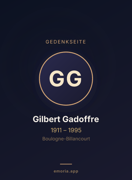 Gedenkportrait von Gilbert Gadoffre
