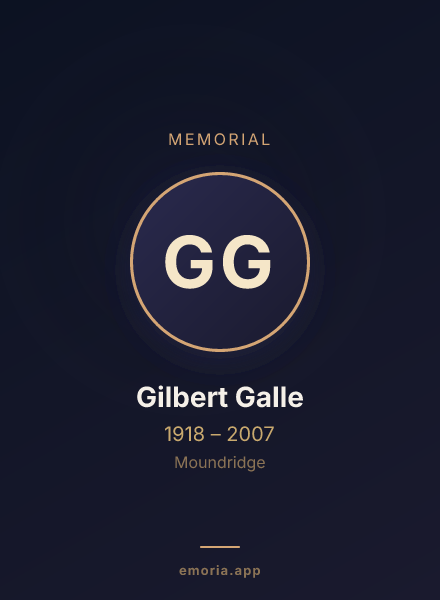 Memorial portrait of Gilbert Galle
