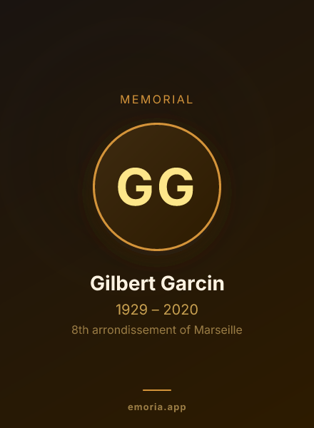 Memorial portrait of Gilbert Garcin