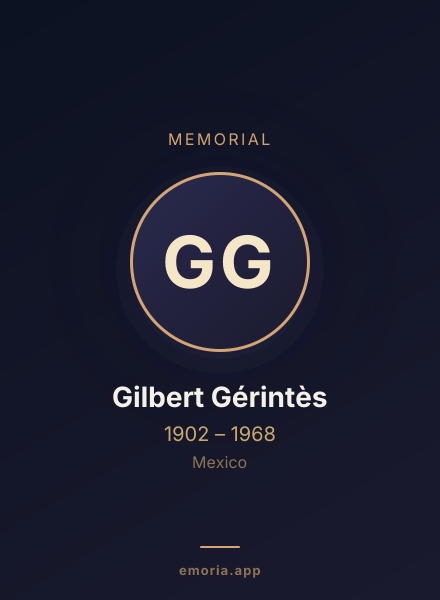 Memorial portrait of Gilbert Gérintès