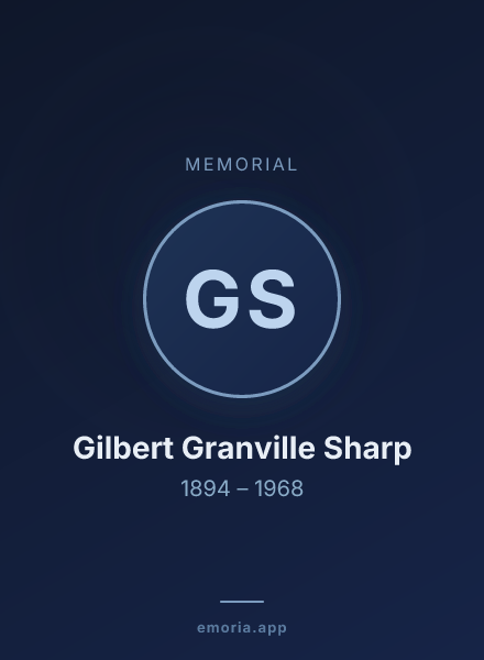 Memorial portrait of Gilbert Granville Sharp