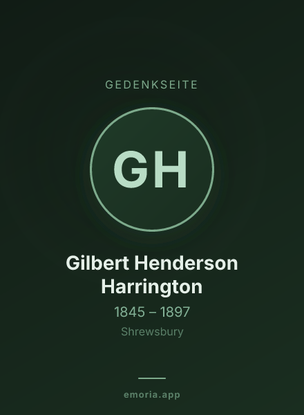 Gedenkportrait von Gilbert Henderson Harrington