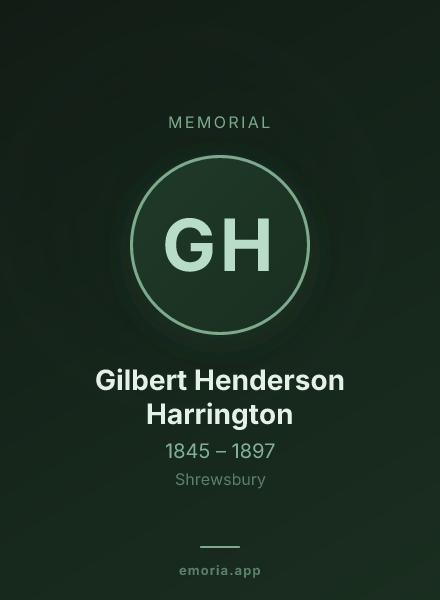 Memorial portrait of Gilbert Henderson Harrington