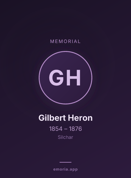 Memorial portrait of Gilbert Heron