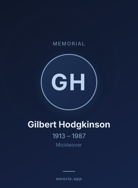 Memorial portrait of Gilbert Hodgkinson