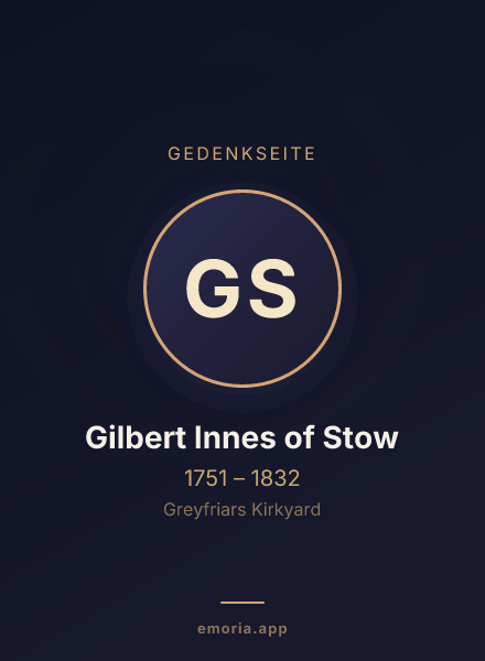 Gedenkportrait von Gilbert Innes of Stow