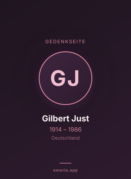 Gedenkportrait von Gilbert Just