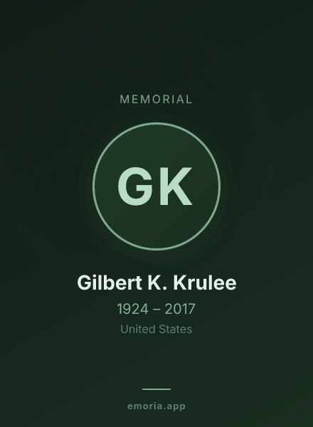Memorial portrait of Gilbert K. Krulee